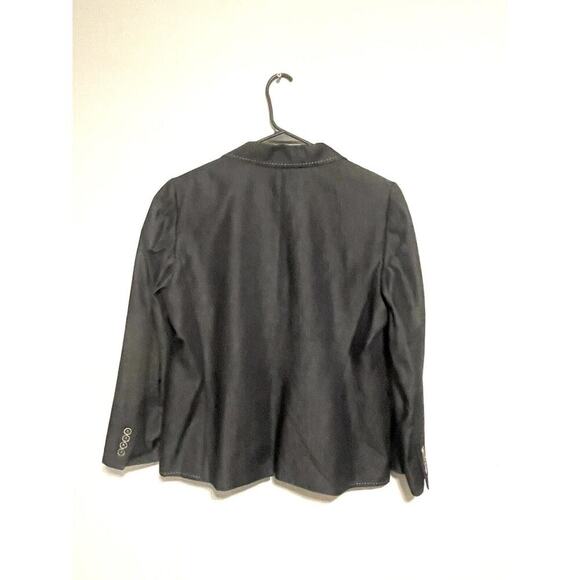 Tahari Blazer Women’s 14P Charcoal Career Jacket Lined Work Wear - Picture 6 of 8